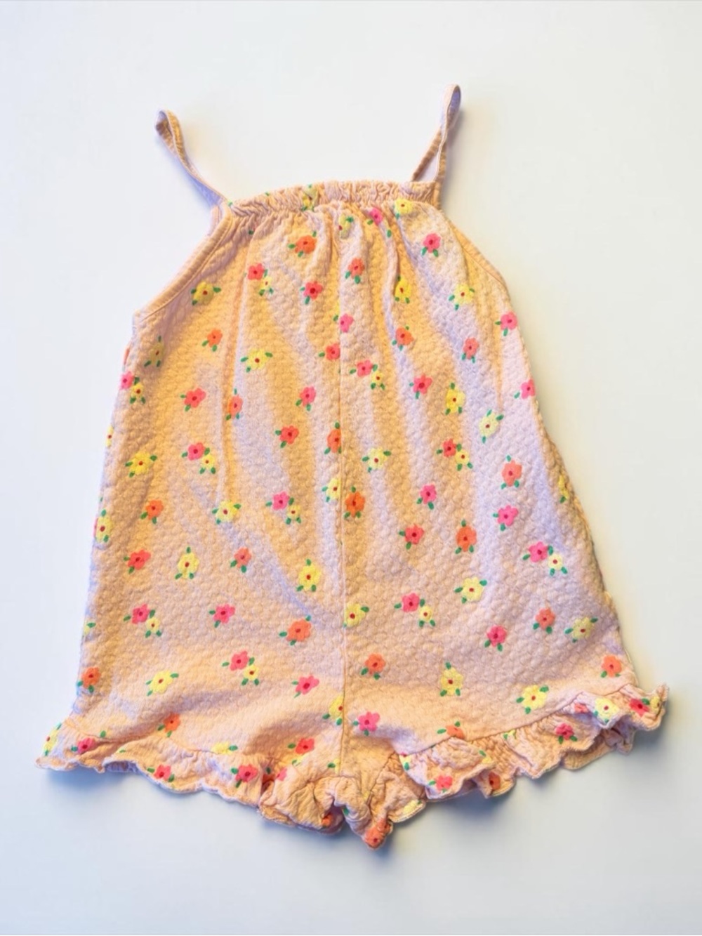 Zara Girls Floral Romper Pink 5Y Summer Sleeveless
